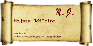 Mojsza Jácint névjegykártya